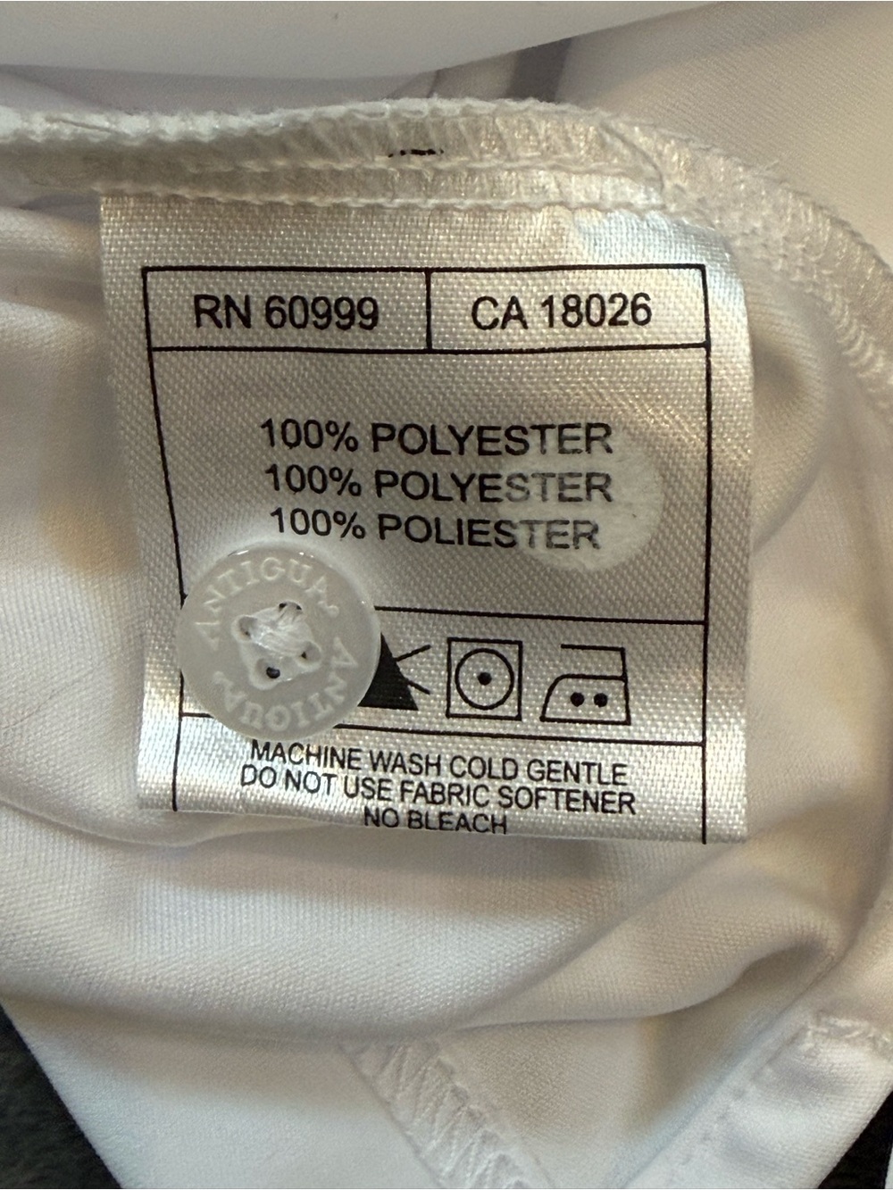 Raiders Antigua Black Las Vegas Polo with White Logo 2XL - Picture 6 of 6